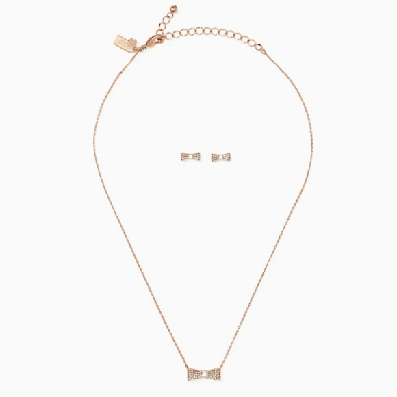 🆕 Kate Spade Ready Set Bow Pendant & Studs Set - Picture 3 of 8